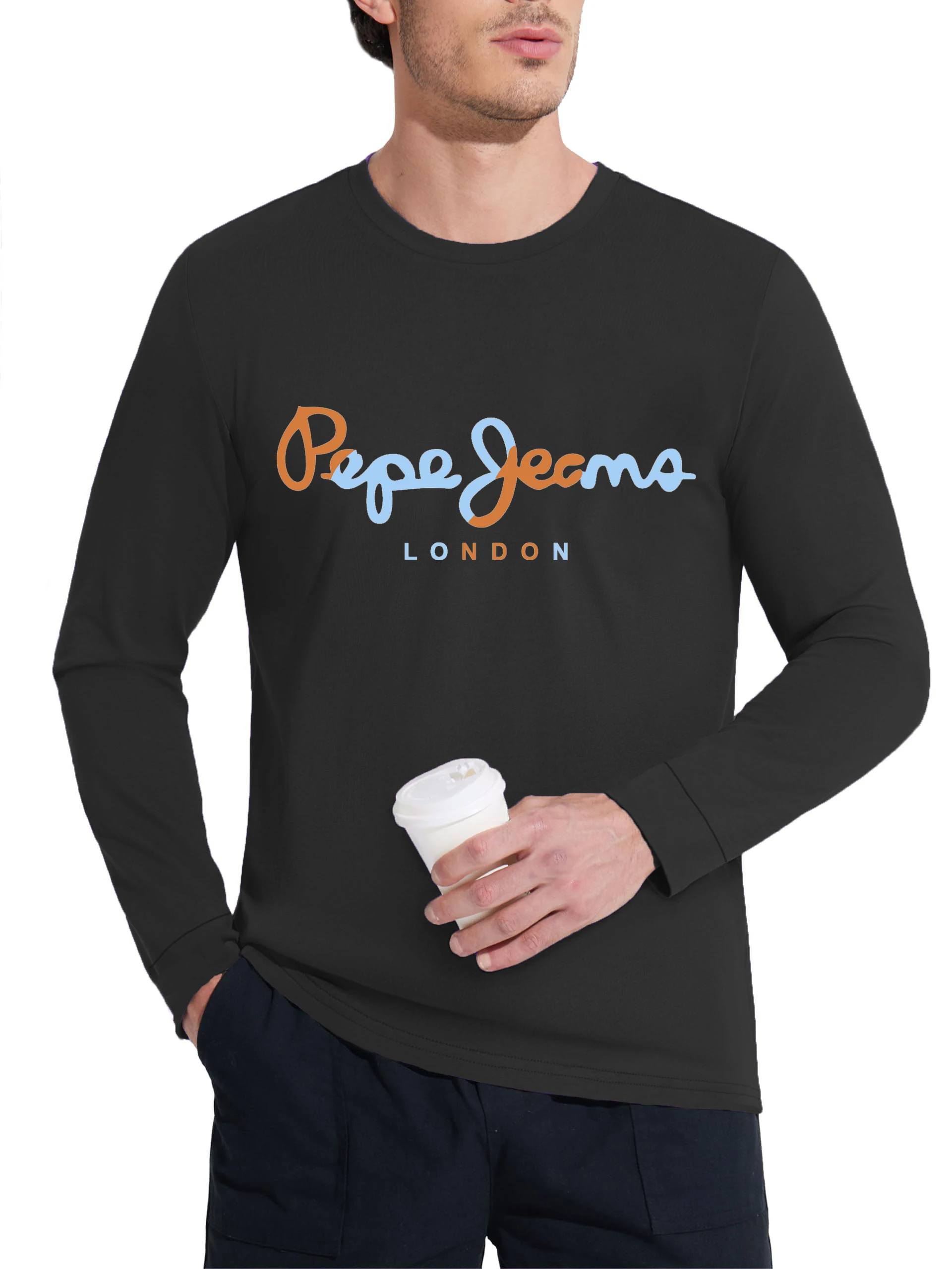 Мужская забавная футболка с буквенным принтом модная рисунком в британском