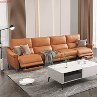 private custom european first class living room modern simple functional leather sofa