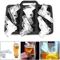 creative pistol shape ice cube mold homemade silica ice moulds whiskey cocktail wine ice cube tools for bars party gun shaped