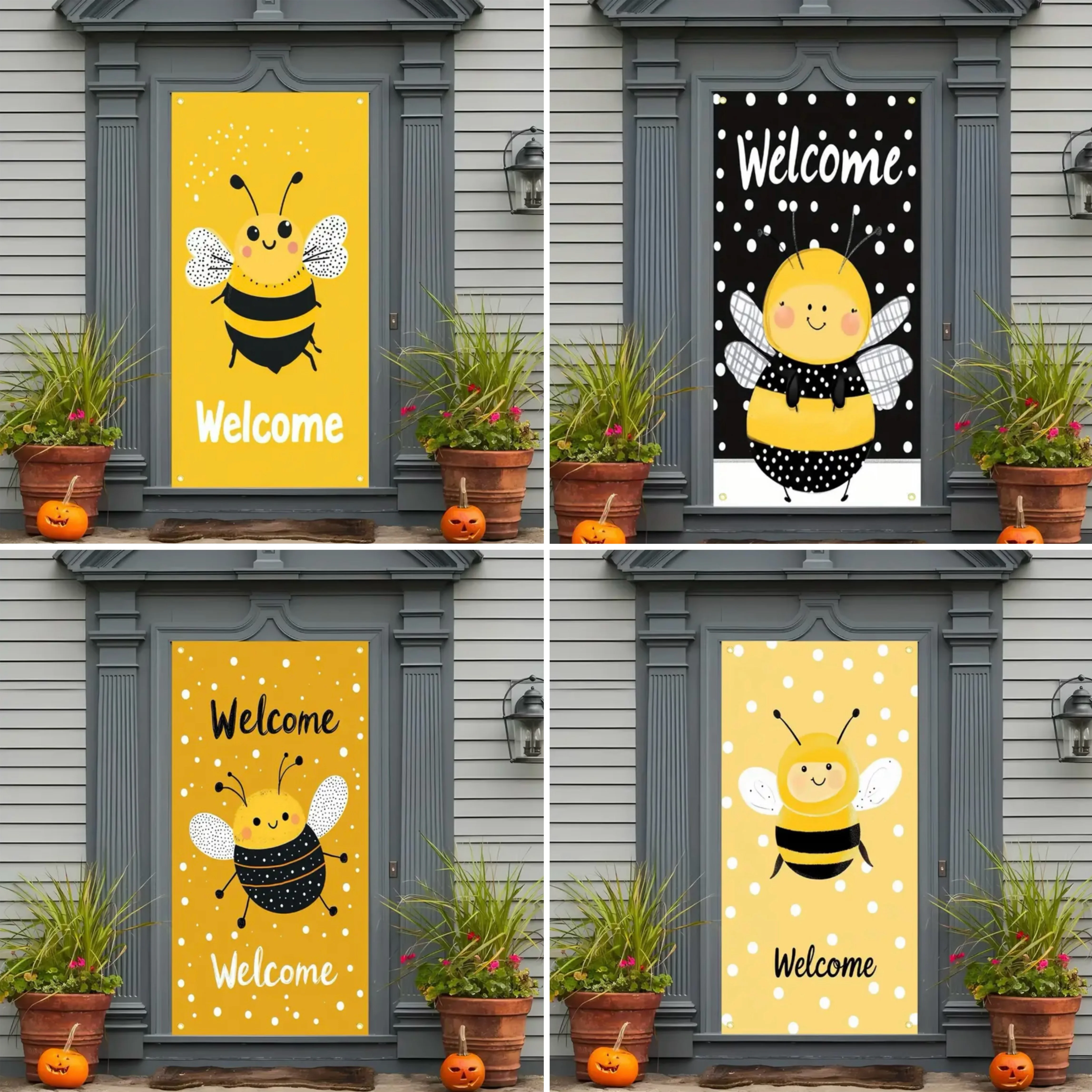 Мультяшная тема пчелы приветственный фон баннер пчелиные цветы фестиваль