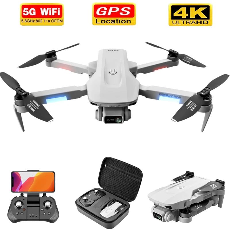 

F8 GPS Дрон с двойной камерой 4K/6K HD Профессиональный WiFi fpv Дрон с бесщеточным Мотором серый складной Квадрокоптер RC Дрон игрушки