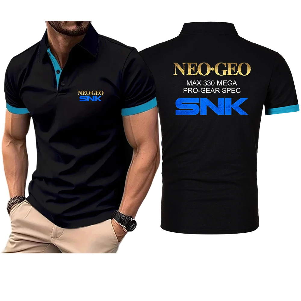 Фото Мужская легкая футболка-поло 2026 Neo Geo Pro Gear Spec с графическим логотипом, однотонная, дышащая, летняя №1