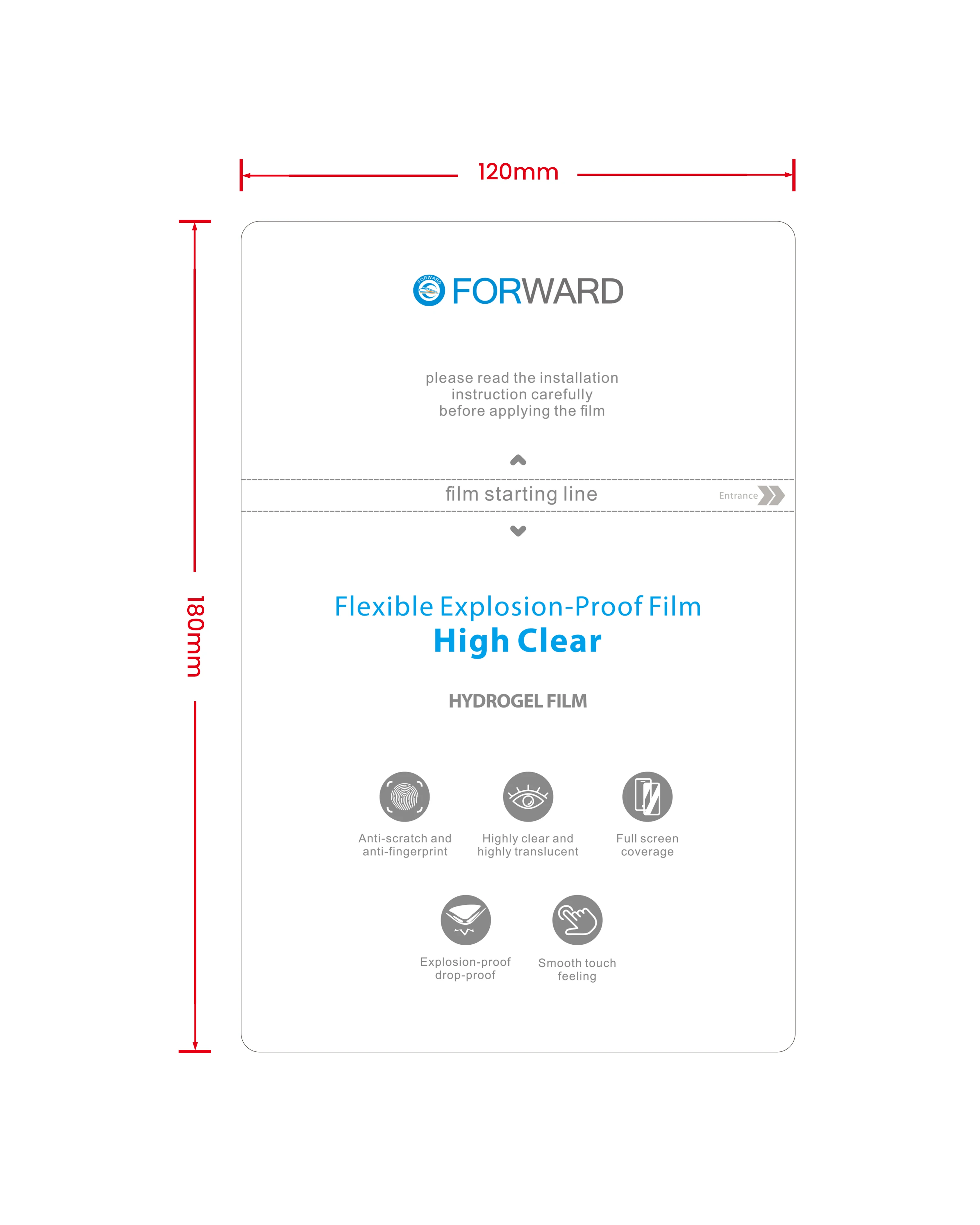 

FORWARD Screen Protector High Clear Film Easy Install Screen Protector for iphone 11 Pro Smartphone Plotter Cutter Machine Film