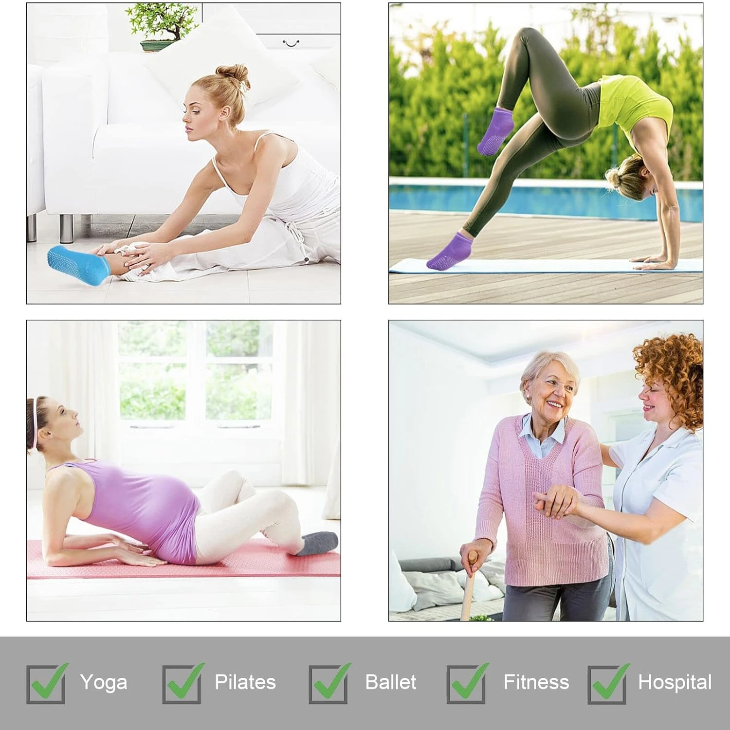 Perience Непараллельные комфорт и стабильность в стильных носках для йоги SAIJINZHI —