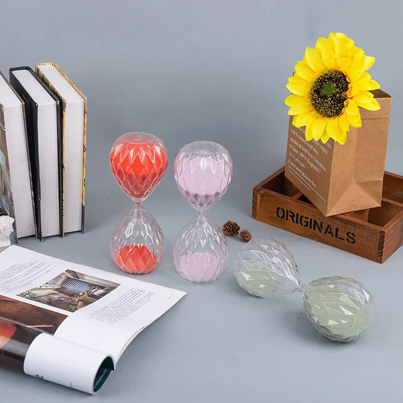 

Песочные часы с рисунком ананаса, креативные стеклянные украшения для дома и офиса, изысканный подарок, 30 минут