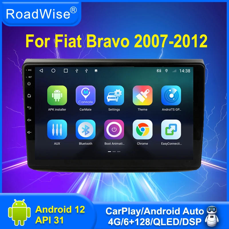 

Автомагнитола 2DIN для Fiat Bravo 256 2007 2008 2009 2010 2011 2011 4G Wifi GPS DVD 8 + 2012 Android