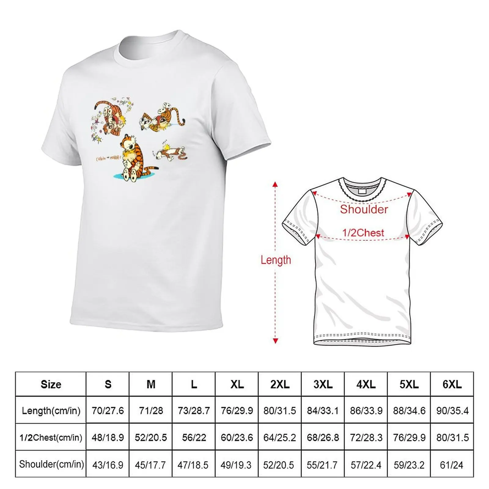 Фото Футболка Calvin and Hobbes Bill Watterson Active T-Shirt, мужские футболки, хлопковые футболки для мужчин, забавные футболки, футболки с темным юмором №2