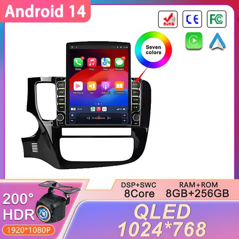 9,7-дюймовый для Mitsubishi Outlander 3 GF0W GG0W 2012-2018 с левым рулем Android Автомобильный радиоприемник Мультимедийный плеер Навигация Автомобильный GPS