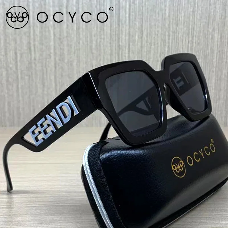 

OCYCO Luxury Tide Hollowed Oversized Punk Sunglasses Women Retro Square Sun Glasses Men Lady Shades Oculos De Sol UV400 Eyewear
