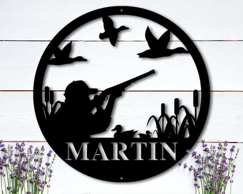 Персонализированный знак охоты на утках металлический уникальный охотничий