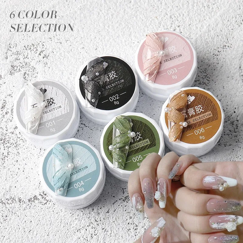 

8g Plaster Effect Gypsum Glue DIY Manicure Gel Hybrid Varnishes Manicure Statue Lacquer Decor Micro Painted Carved Glue Nail Art