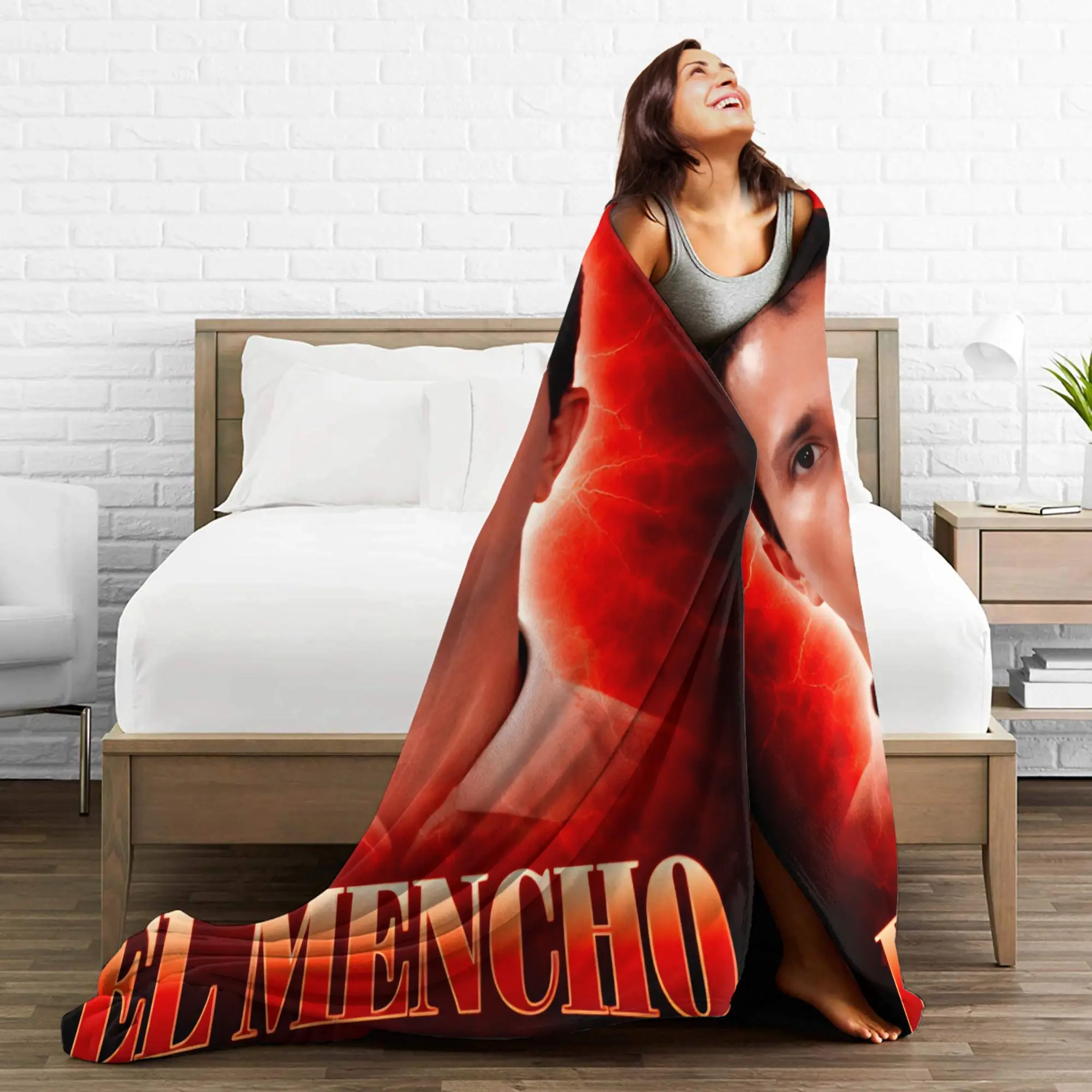 Фото Плед El Mencho из флиса для лета, дышащий, очень теплый, для кондиционированных помещений, для кровати, путешествий, как коврик №4