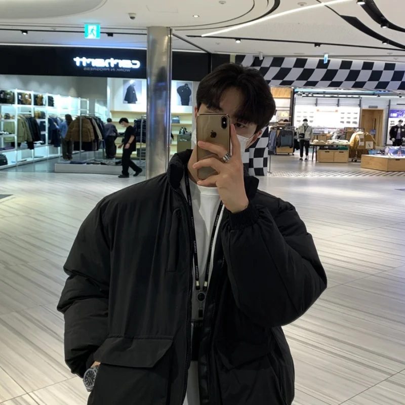 Winter Jacket Men Warm Fashion 3-color Thickened Down Jacket Men Streetwear Korean Loose Thick Short Coat Mens Parker Clothes