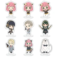 9pcslot anime spy x family figure acrylic stands cute loid forger twilight model plate decor collection props for friends
