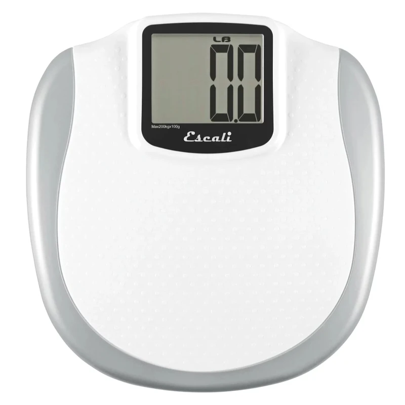 

XL200 Extra Large Bathroom Body Scale, Non-Slip Surface, LCD Digital Display, 440lb Capacity, White/Grey