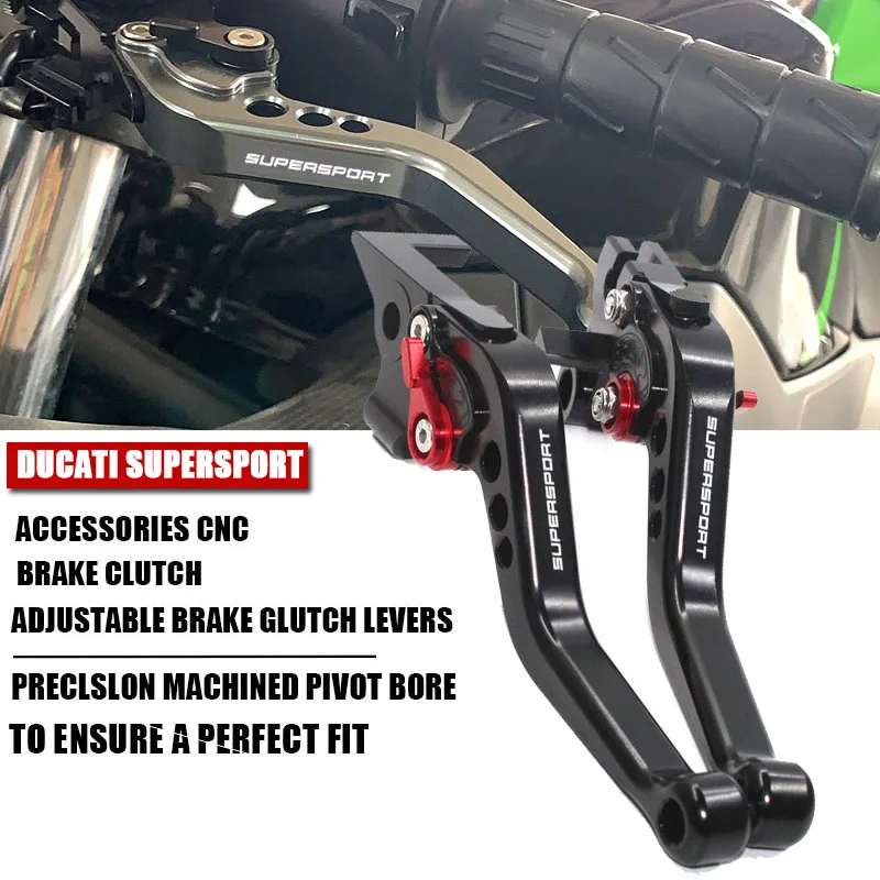 

Для Ducati SUPERSPORT S 2017 2018 аксессуары для мотоциклов регулируемые короткие рычаги тормозной муфты красного цвета