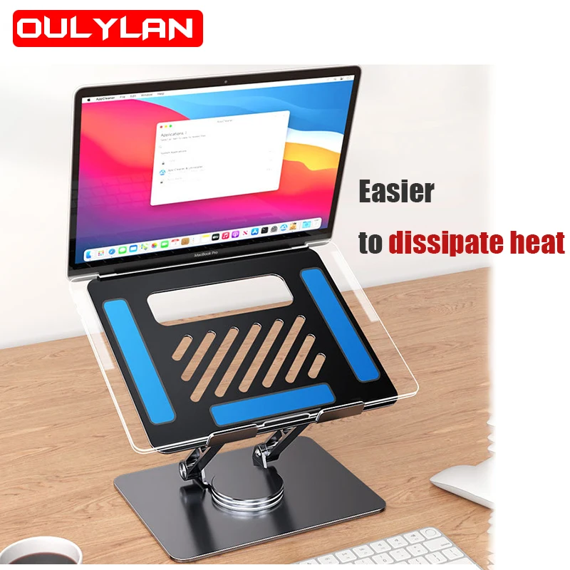 

Laptop Stand 360° Rotating Read Book Holder Adjustable Riser 17.3 For MacBook Air Aluminum Foldable Notebook Stand Tablet Stand