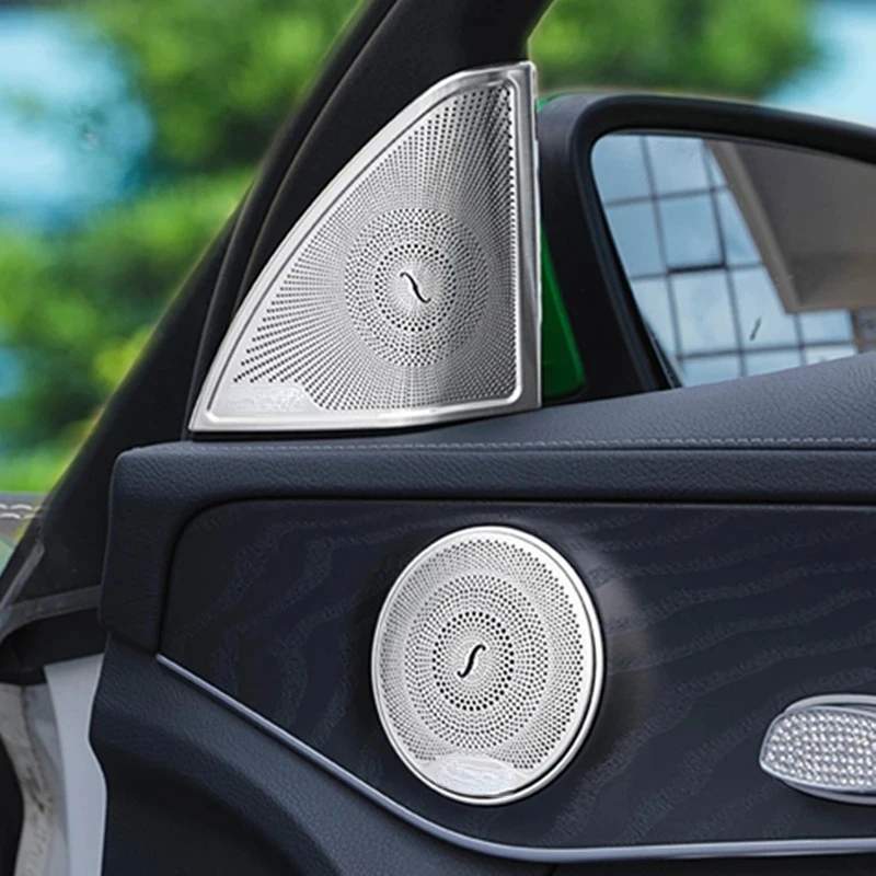 

Car Audio Speaker Cover Trim Door Loudspeaker Cover Trim Car Accessories interior for Mercedes Benz E/C/GLC Class W213 W205 X253