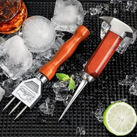 2pcs ice pick high durability rust proof stainless steel easy grip ice tea cake needle ice breaking tool kitchen supplies