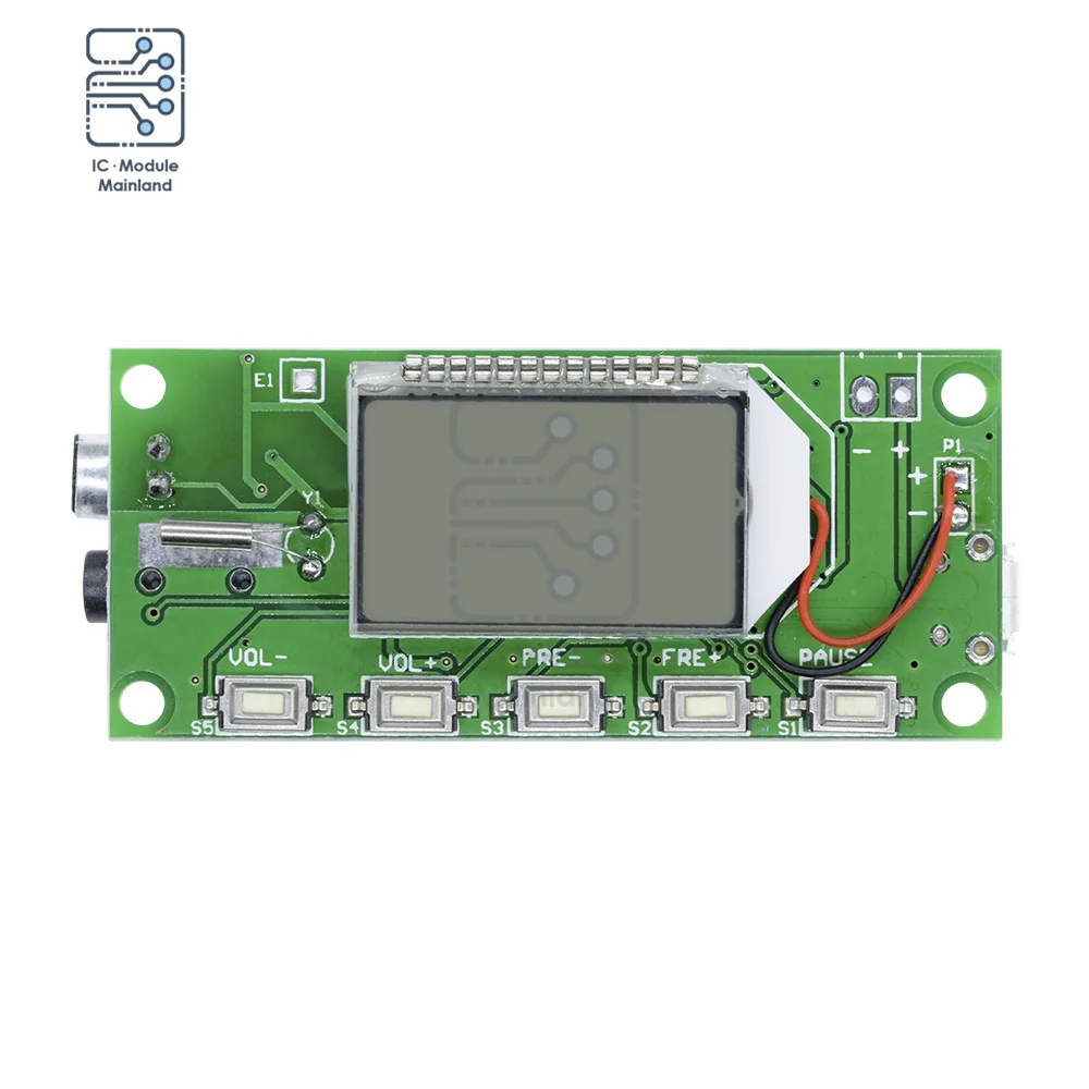 FM радиопередатчик модуль 87-108 МГц DSP PLL ЖК-цифровой дисплей Регулируемая кнопка с микрофоном AUX-разъем.