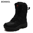 Новинка 2022, походная обувь BOANXIL с высоким верхом для пары, зимняя Нескользящая теплая обувь для снега, обувь для активного отдыха, альпинизма, треккинга, тактические ботинки