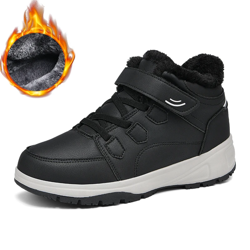 

Мужские и женские зимние ботинки, зимние теплые плюшевые водонепроницаемые уличные кроссовки, хлопковая обувь для пары, Спортивные Повседневные ботильоны для мужчин и женщин