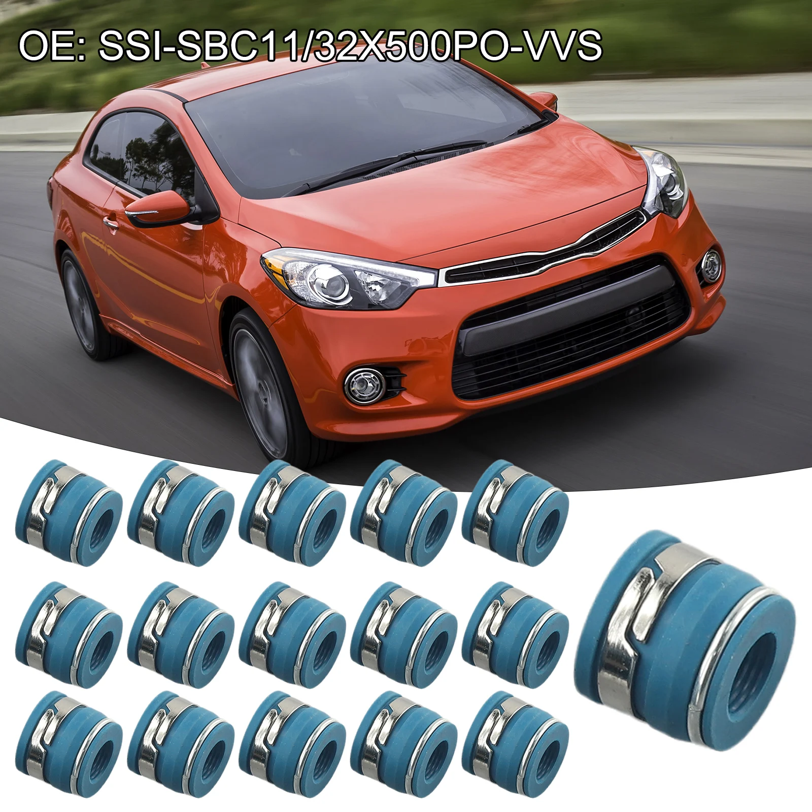 Фото Комплект из 16 уплотнителей клапанов для двигателей SBC Small Block Chevrolet Performance, для обслуживания двигателя №3