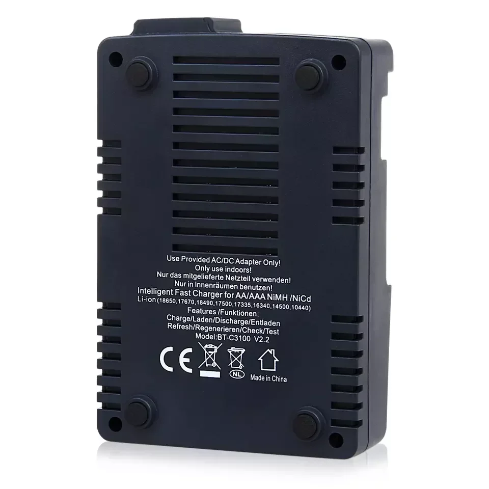 BT-C3100 V2.2 Цифровое интеллектуальное зарядное устройство с 4 слотами и ЖК-дисплеем