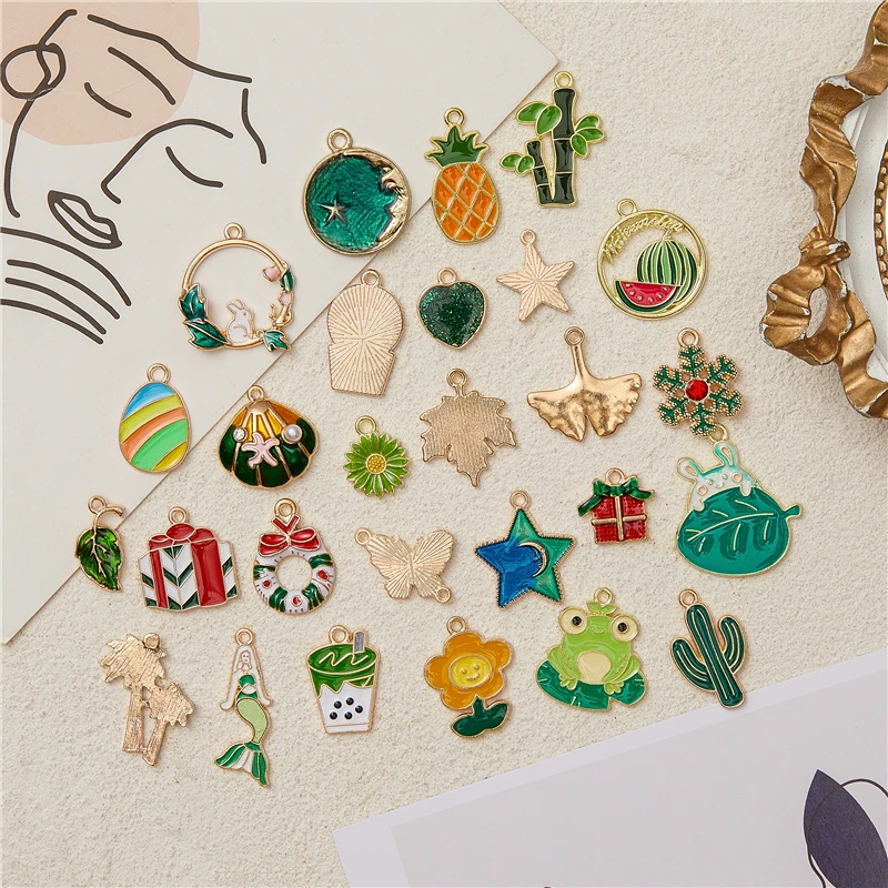 

DIY различные наборы зеленых подвесок из сплава