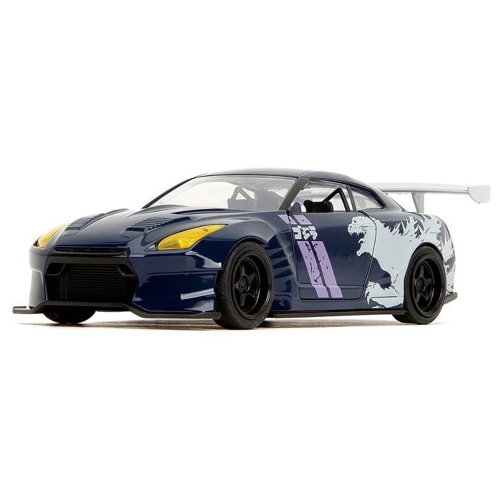 Фото Коллекционная модель автомобиля Jada Toys 1:32 2009 Nissan GT-R R35 Ben Sopra Godzilla из литого металла, JDM, подарок для любителей автомобилей №4