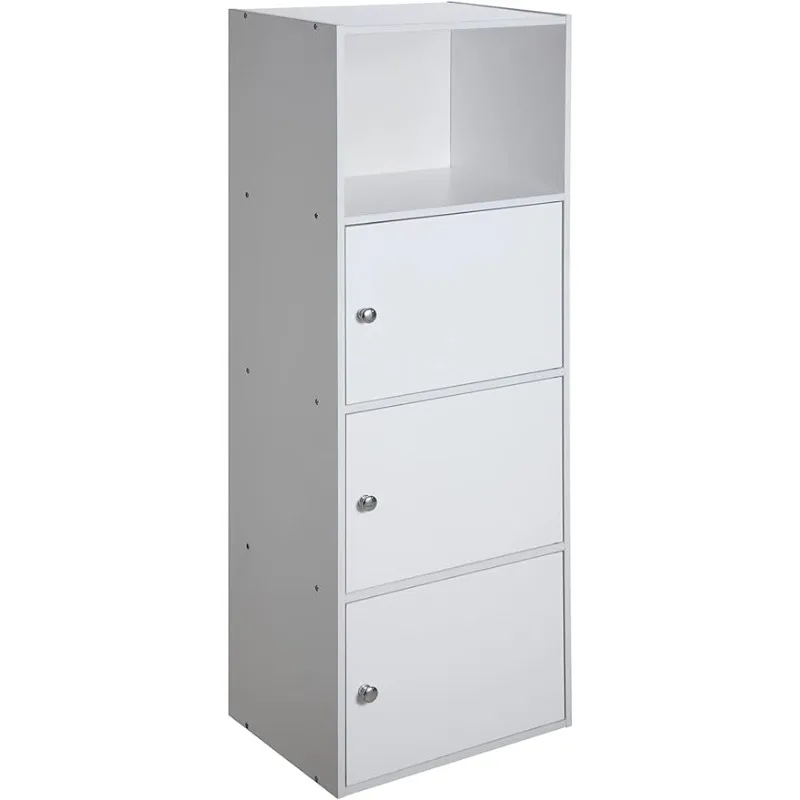 Convenience Concepts 3 Door Xtra Storage Cabinet with Shelf White 12