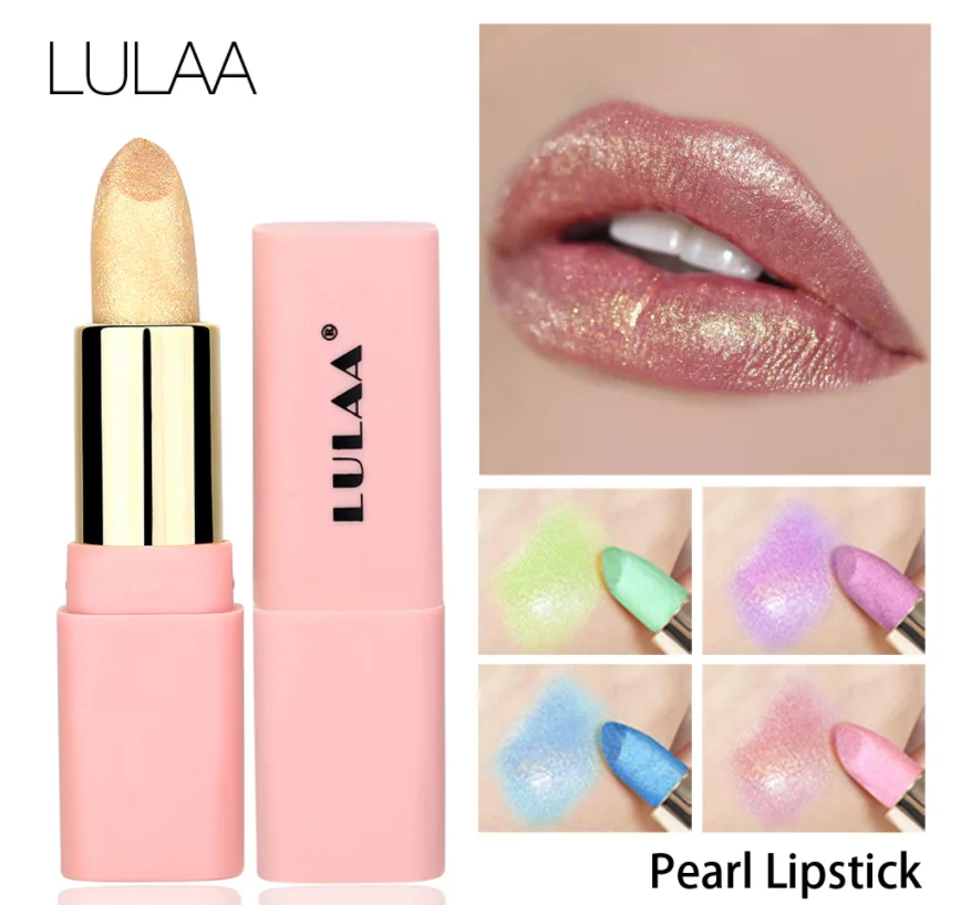 Разноцветная голографическая губная помада с блестками блестящая помады