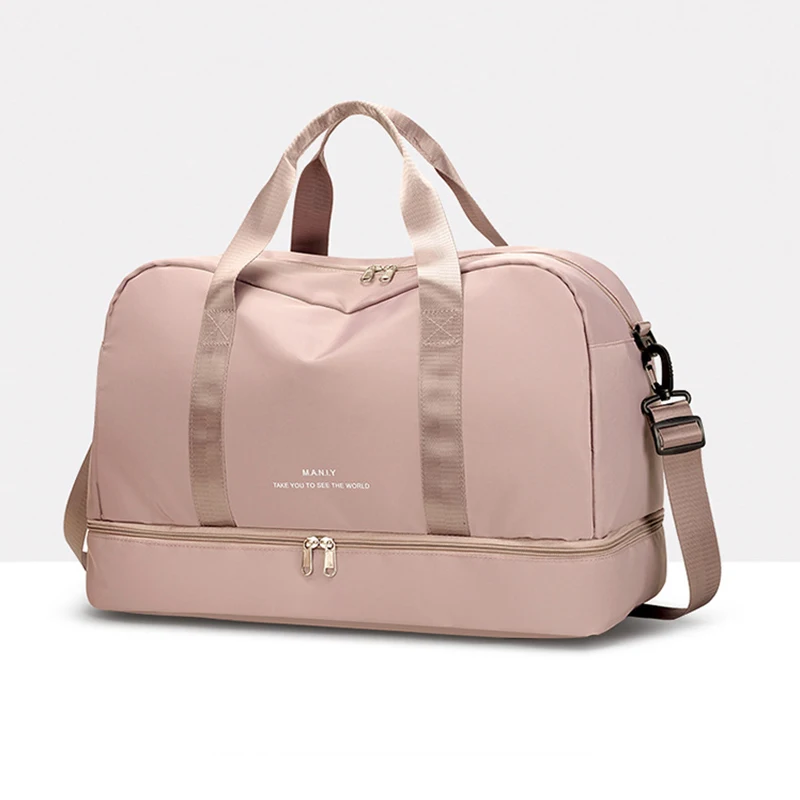 2023 Women Travel Bag Large Capacity Bags Tote Foldable Luggage Shoulder Duffle Storage Waterproof Handbags Yoga Sport Crossbody