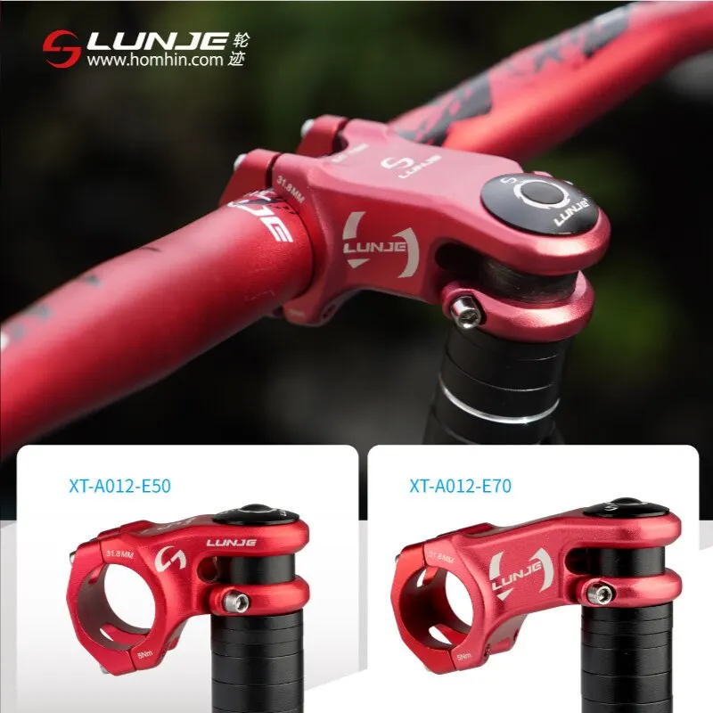 

LUNJE 31.8mm MTB Bicycle Stem 50/70mm 15Degree Mountain Bike Handlebar Stem MTB Power for XC AM Enduro DH Bicycle Parts