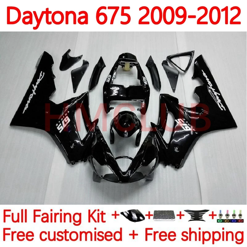 

Корпус литьевой формы для Triumph Daytona 675 R 675R 2009 2010 2011 2012 глянцевый черный Daytona675 09 10 11 12 OEM Обтекатели 40No.1