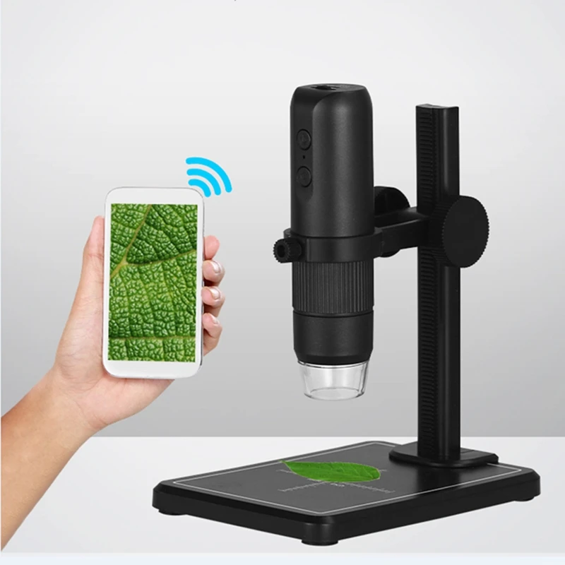 Easyover 1000X WiFi Digital Microscope 8 LED HD USB Electronic Microscopes Zoom Camera Magnifier Stand For Cell Phone PC Repair