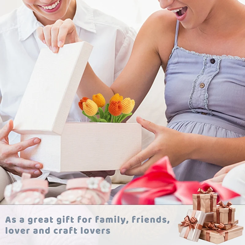 DIY &quotтюльпан&quot полная фотография с вязаным планшетом плюшевая кукла легко