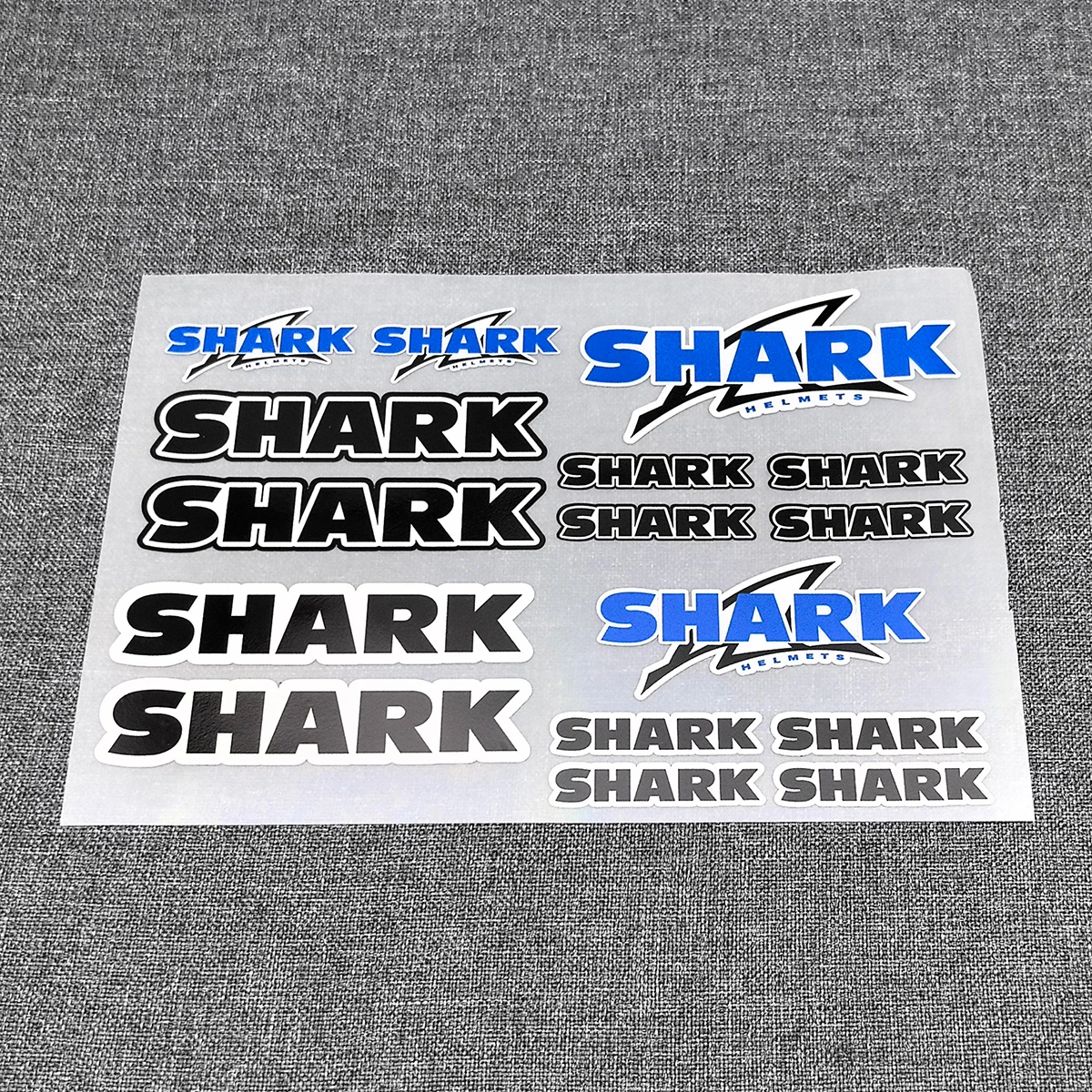 Фото Набор из 16 наклеек на шлем SHARK: высококачественные печатные и вырезанные наклейки для мотоциклов №3