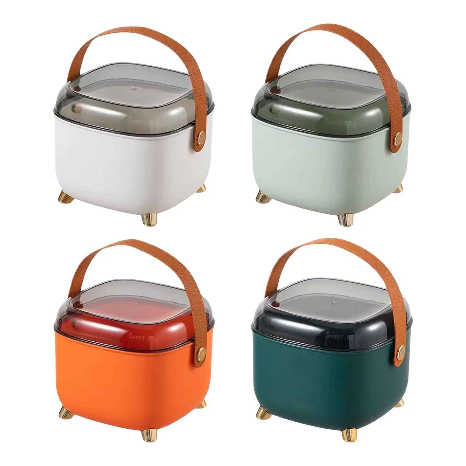 

Durable Storage Box Makeup Organizer Multifunctional Double Layer for Office