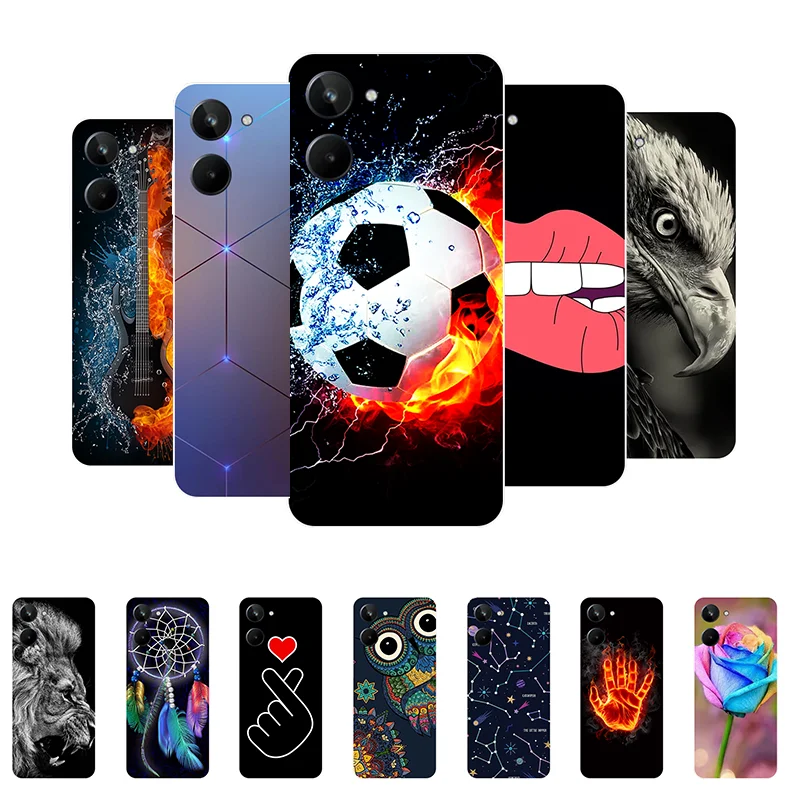 

For Realme 10 Pro 5G 2022 Case Football Soft Silicone Back Cases for Realme 10 Pro Plus Phone Cover Realme10Pro 10Pro+ Plus etui