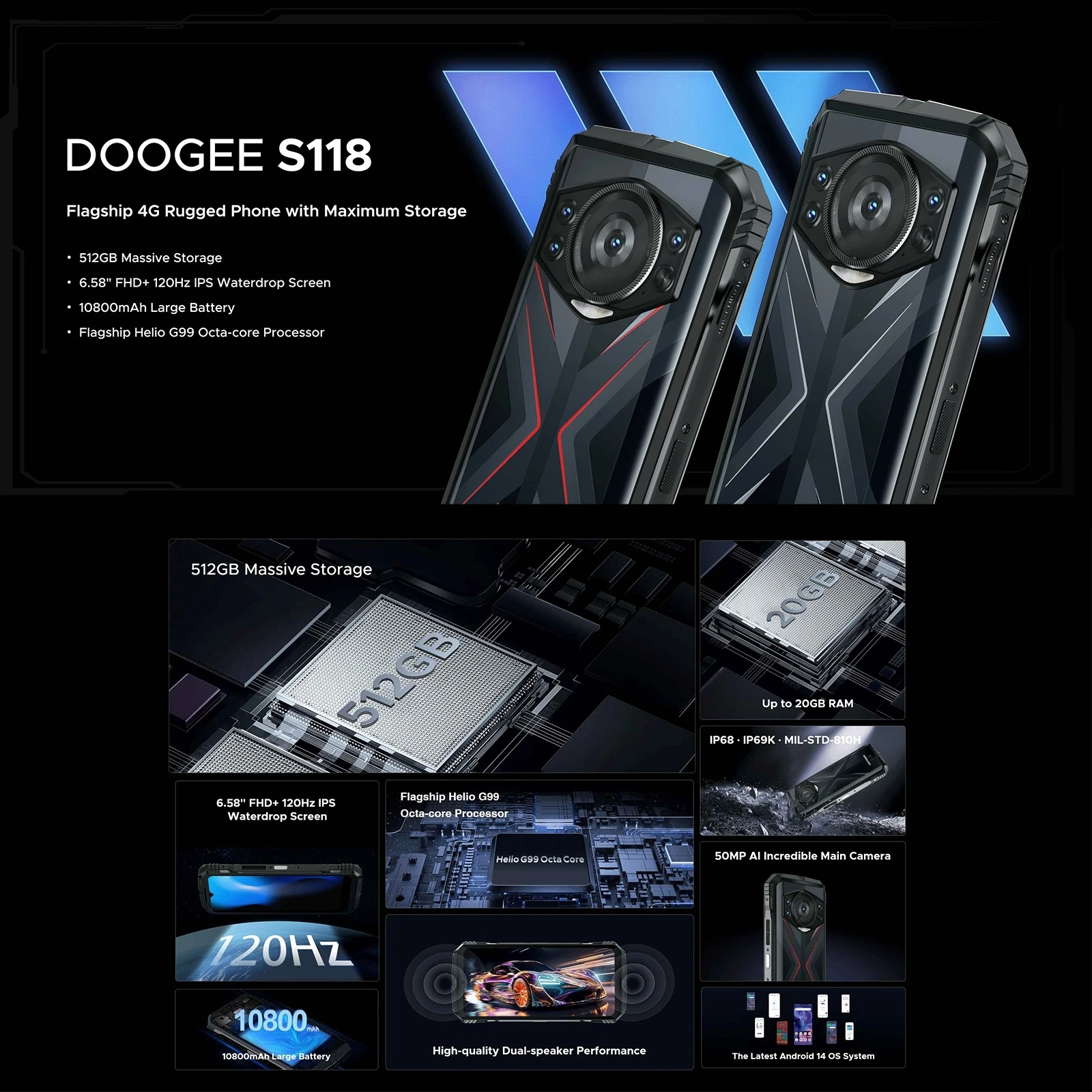Смартфон Doogee S118 8/512ГБ global