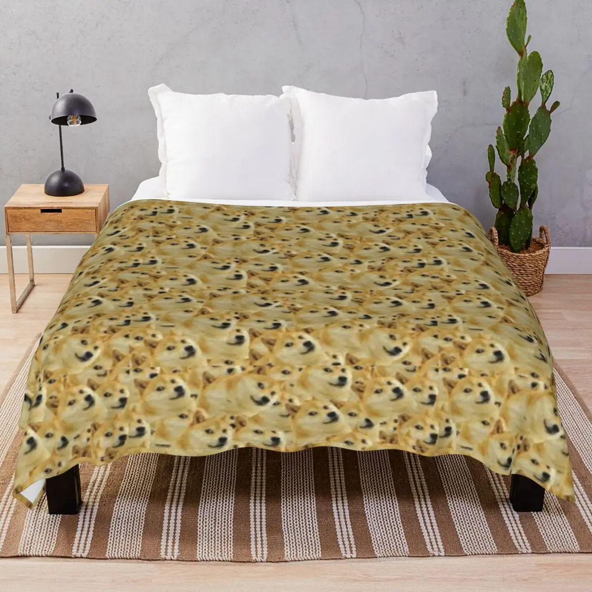 

Одеяло Doge Meme фланелевая с принтом, легкий плед для постельного белья, домашнего кушетки, путешествий, кинотеатра