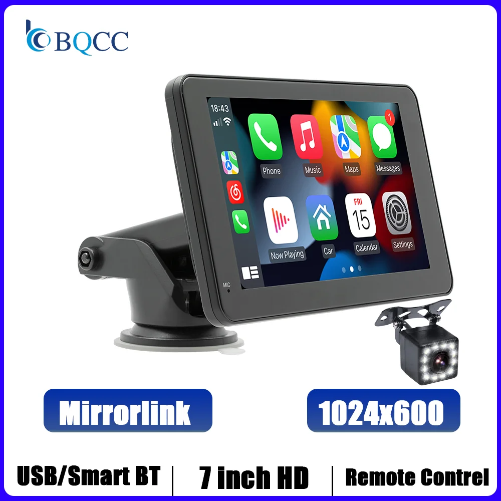

Универсальный Автомобильный MP5-плеер BQCC 7" HD С Поддержкой Carplay, Android Auto, Mirrorlink, Bluetooth, USB, SD