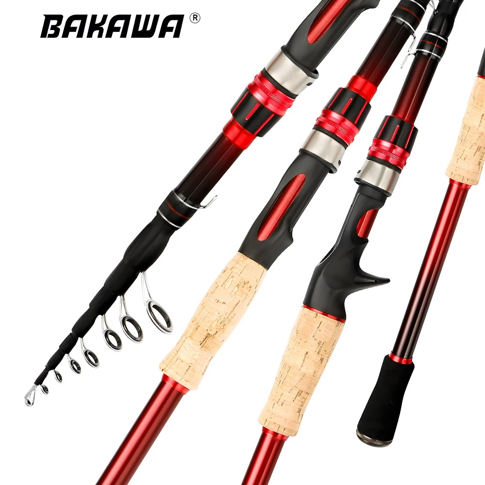 

BAKAWA Telescopic Spinning Casting Lure Fishing Rod Travel 2.1/2.4/2.7/3.0m 30T Carbon Easy To Carry 5-35g Sea Saltwater Pesca