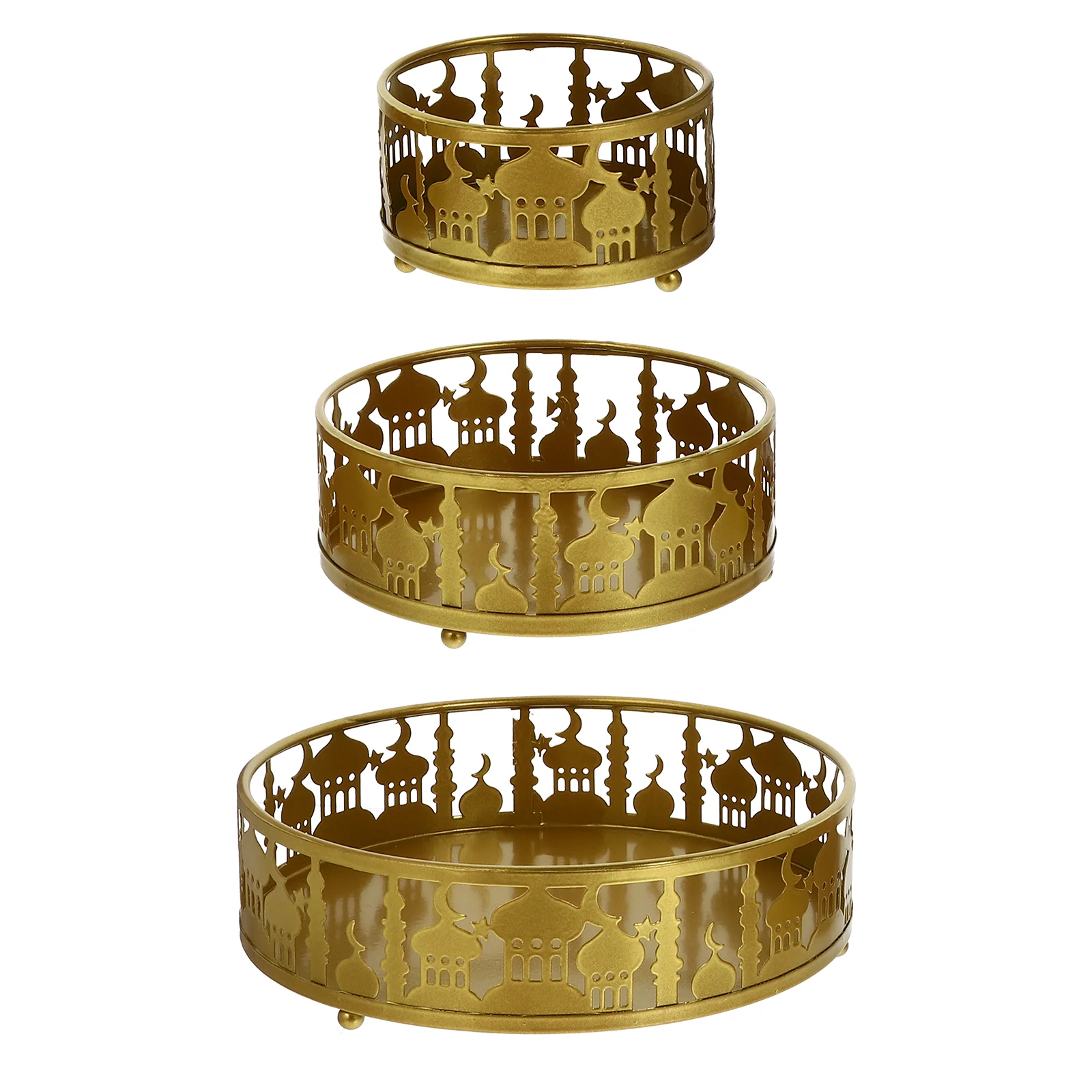 

3Pcs Trays Serving Trays Eid Accessories for Home