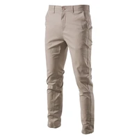 2022 casual cotton men trousers solid color slim fit mens pants new spring autumn high quality classic business pants men