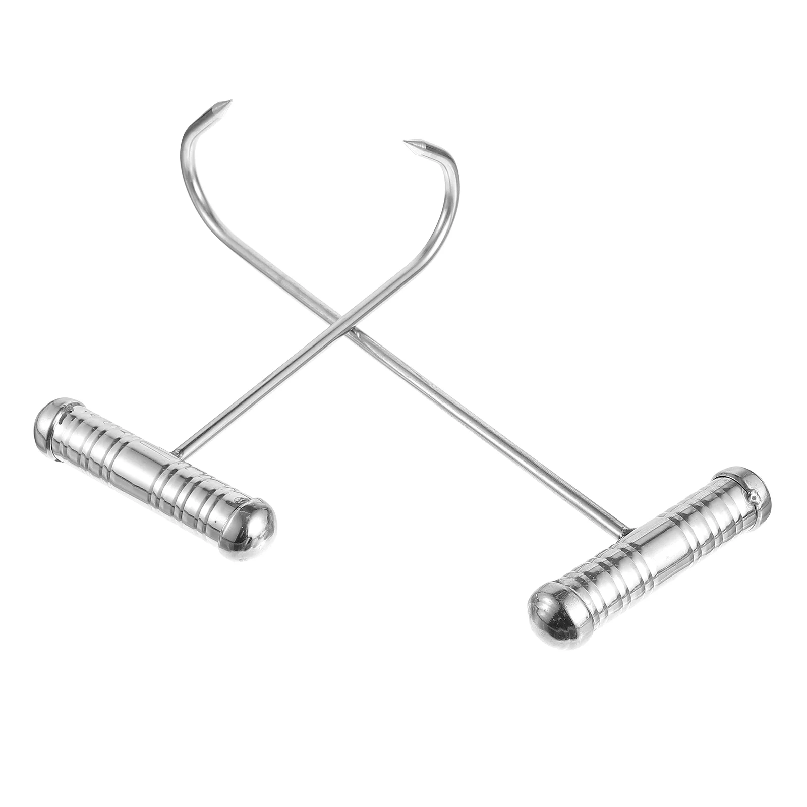 

2 Pcs Stainless Steel Meat Hook Utility T Shaped Hanging Hook Ham Hanger