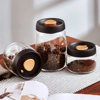 glass canisters food storage sealed container with button organizer kitchen sets coffee beans tea sugar kitchen accessories