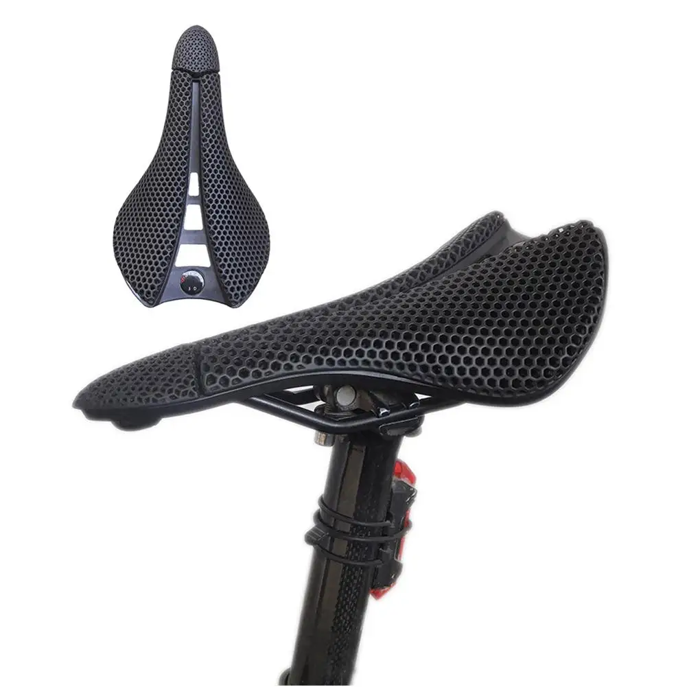 

Ultra-light Carbon Fiber 3D Printed Seat Cushion Bike Mountain Bike Seat Cushion Road Car Saddle For Gravel Bike 240-135MM