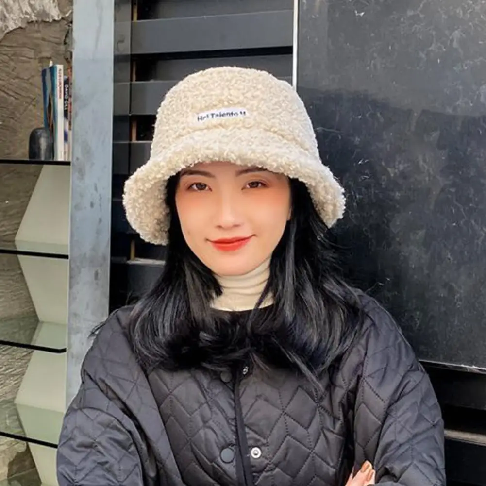 

Женская шапка-ведро, флисовые головные уборы, зимняя Рыбацкая шапка, однотонная зимняя Панама